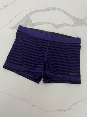 Nike Purple and Black Performance Compression Shorts